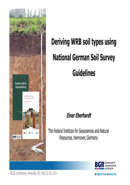 Deriving WRB Soil Types Using National German Soil Survey Guidelines