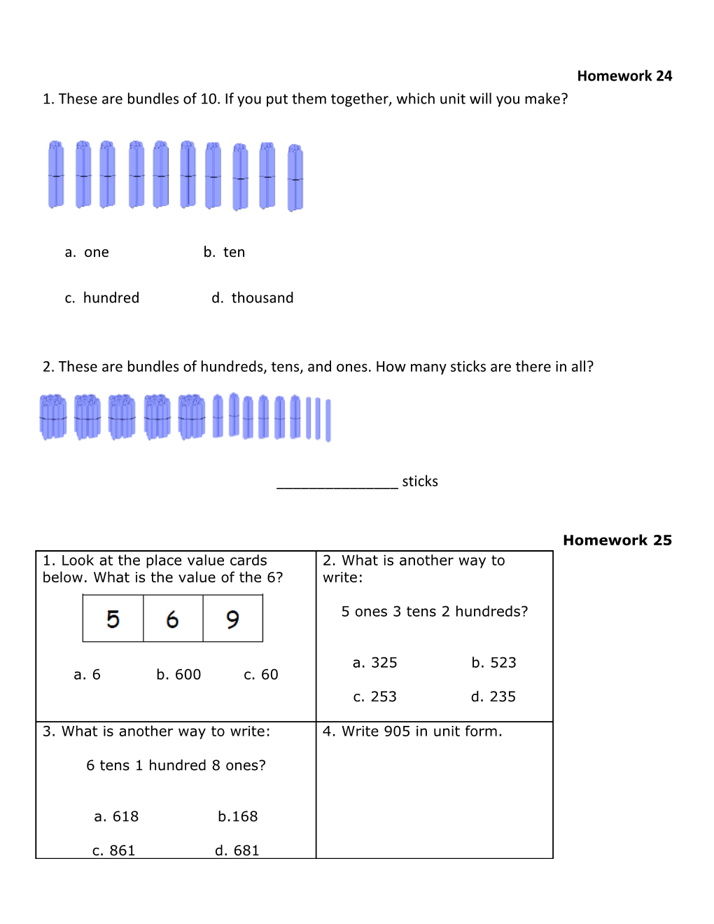 Read and Write Numbers Activity Sheet Homework 28