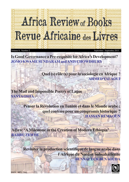 Is Good Governance a Pre-Requisite for Africa's Development? Quel (S) Rôle (S) Pour La Sociologie En Afrique ? the Mad and Im