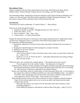 Revelation Notes.Pdf