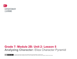 Grade 7: Module 2B: Unit 2: Lesson 5 Analyzing Character: Eliza Character Pyramid
