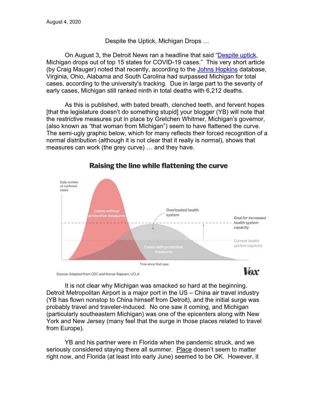 Despite the Uptick, Michigan Drops …