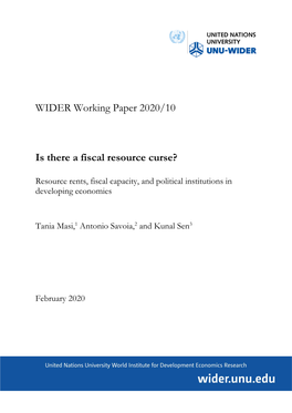 WIDER Working Paper 2020/10-Is There a Fiscal