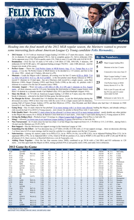 Heading Into the Final Month of the 2012 MLB Regular Season, The
