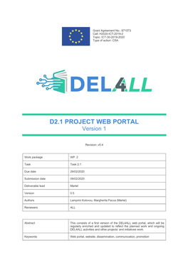 PROJECT WEB PORTAL Version 1