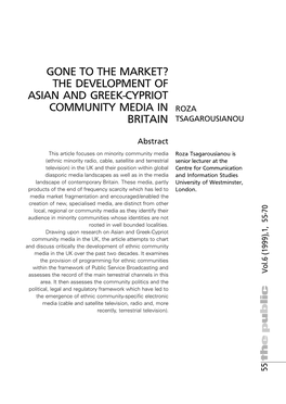 The Development of Asian and Greek-Cypriot Community Media In