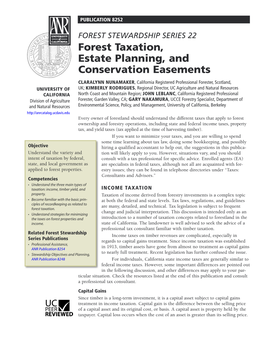 Forest Stewardship Series 22: Forest Taxation, Estate Planning, And