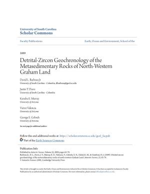 Detrital-Zircon Geochronology of the Metasedimentary Rocks of North-Western Graham Land David L