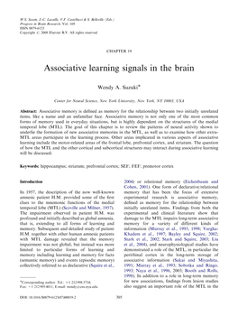 Associative Learning Signals in the Brain