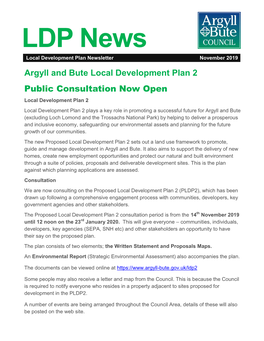 LDP News Argyll and Bute Local Development Plan 2