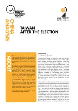 Taiwan After the Election