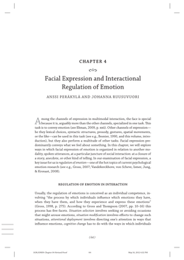 Facial Expression and Interactional Regulation of Emotion