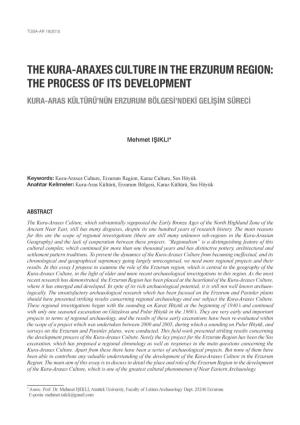 The Kura-Araxes Culture in the Erzurum Region: the Process of Its Development