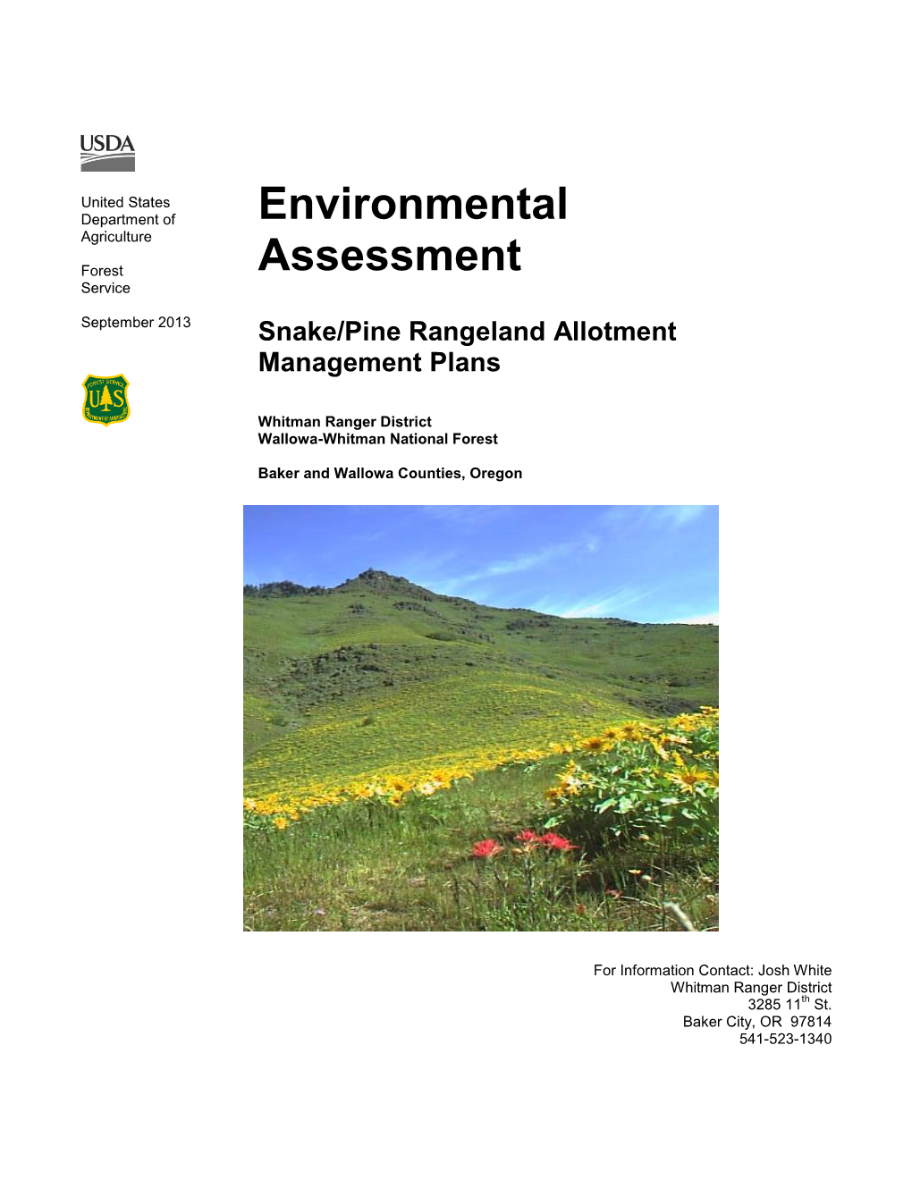 Environmental Assessment (EA) in Compliance with the National Environmental Policy Act (NEPA) and Other Relevant Federal and State Laws and Regulations