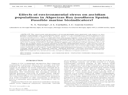 Effects of Environmental Stress on Ascidian Populations in Algeciras Bay (Southern Spain)