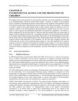 Chapter 19. Environmental Justice and the Protection of Children