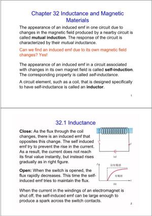 Chapter 32 Inductance and Magnetic Materials