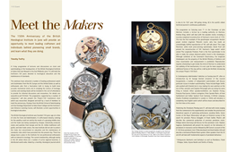The 150Th Anniversary of the British Horological Institute in June Will