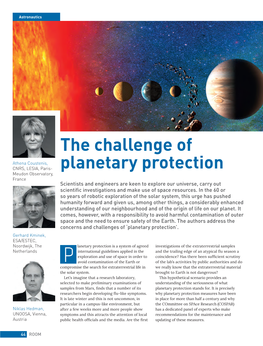 The Challenge of Planetary Protection