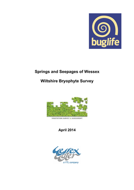Springs and Seepages of Wessex Wiltshire Bryophyte Survey