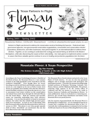 Flyway Newsletter, Volume 9, Spring 2001-Spring 2002