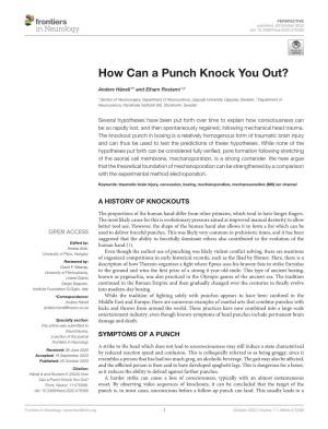 How Can a Punch Knock You Out?