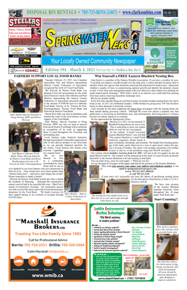 Your Locally Owned Community Newspaper Edition 594 - March 4, 2021 Next Issue Mar