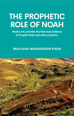The Prophetic Role of Noah Holds Significance for All of Prophet Noah and Other Prophets