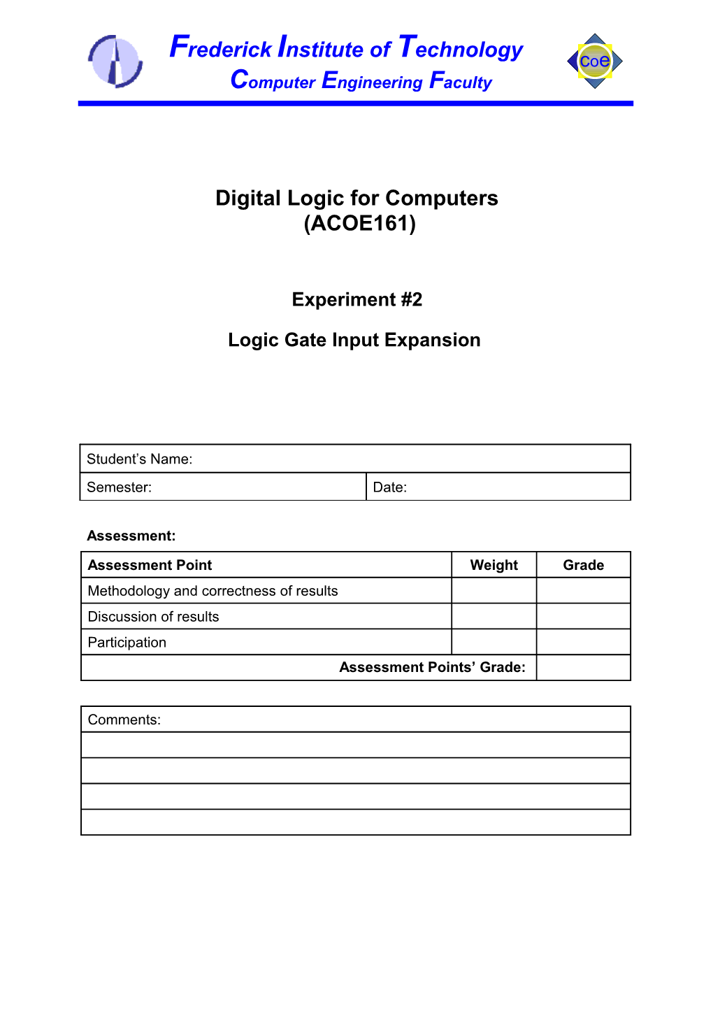 Digital Logic for Computers