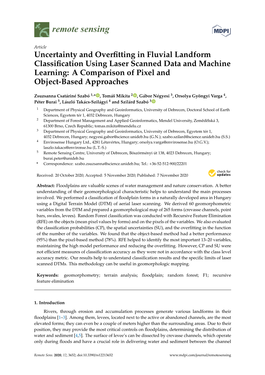 Uncertainty and Overfitting in Fluvial Landform Classification