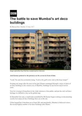 The Battle to Save Mumbai's Art Deco Buildings