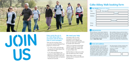 Calke Abbey Walk Booking Form