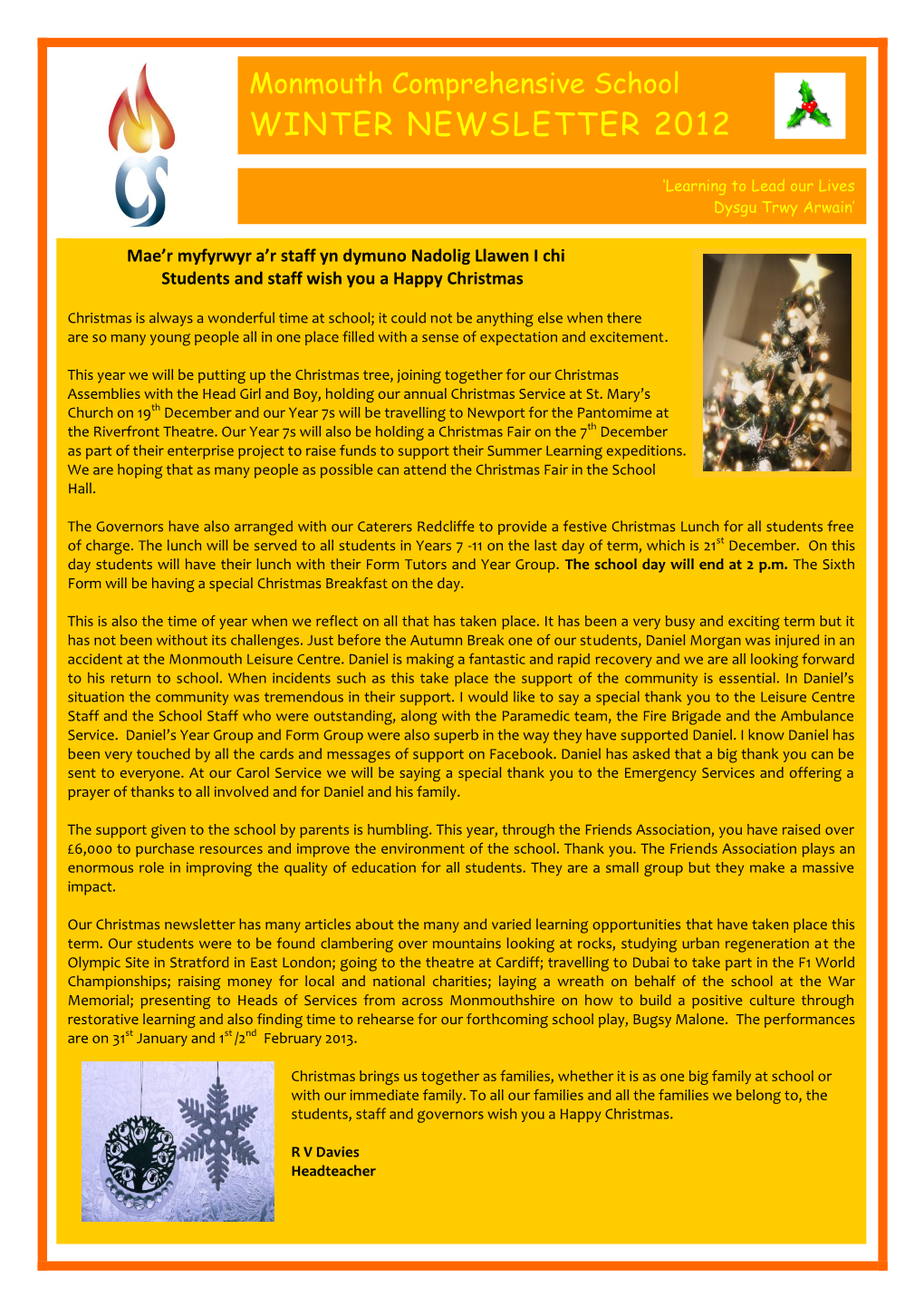 Winter Newsletter 2012