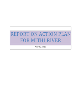 Report on Action Plan for Mithi River