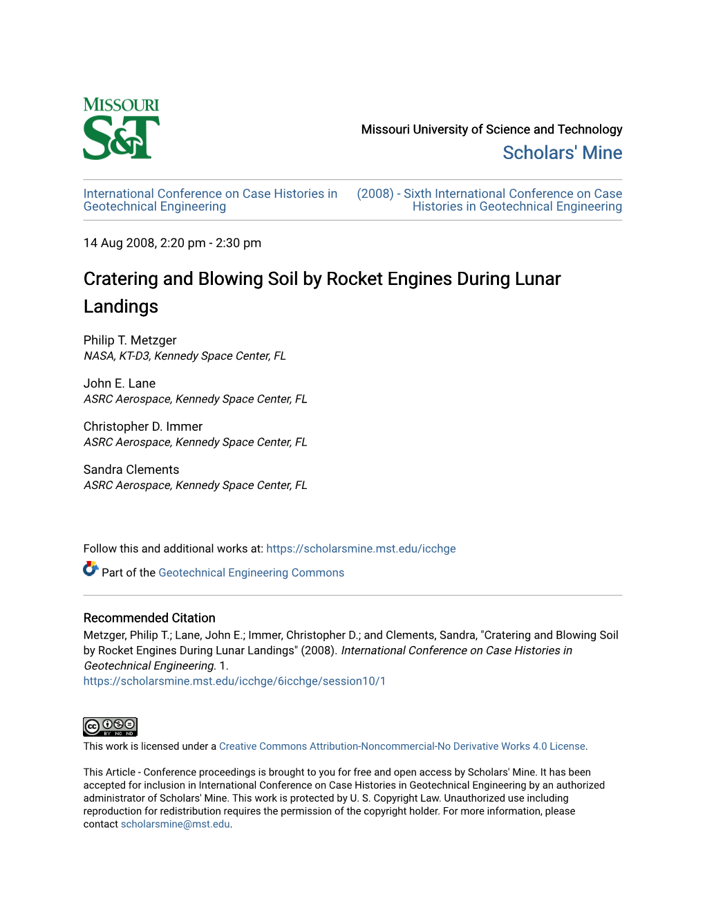 Cratering and Blowing Soil by Rocket Engines During Lunar Landings