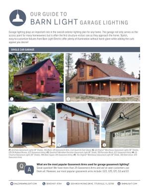 Our Guide to Barn Light Garage Lighting