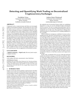 Detecting and Quantifying Wash Trading on Decentralized Cryptocurrency Exchanges