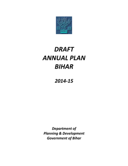 Draft Annual Plan Bihar