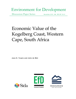 Economic Value of the Kogelberg Coast, Western Cape, South Africa
