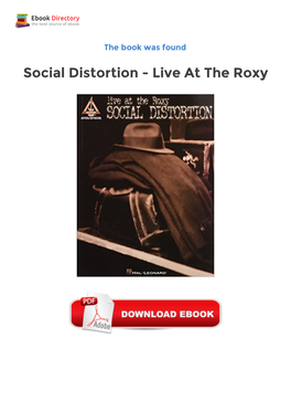Free Ebook Library Social Distortion - Live at the Roxy (Guitar Recorded Versions)