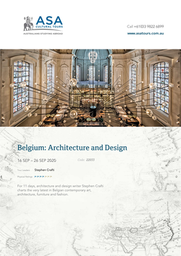 Belgium: Architecture and Design