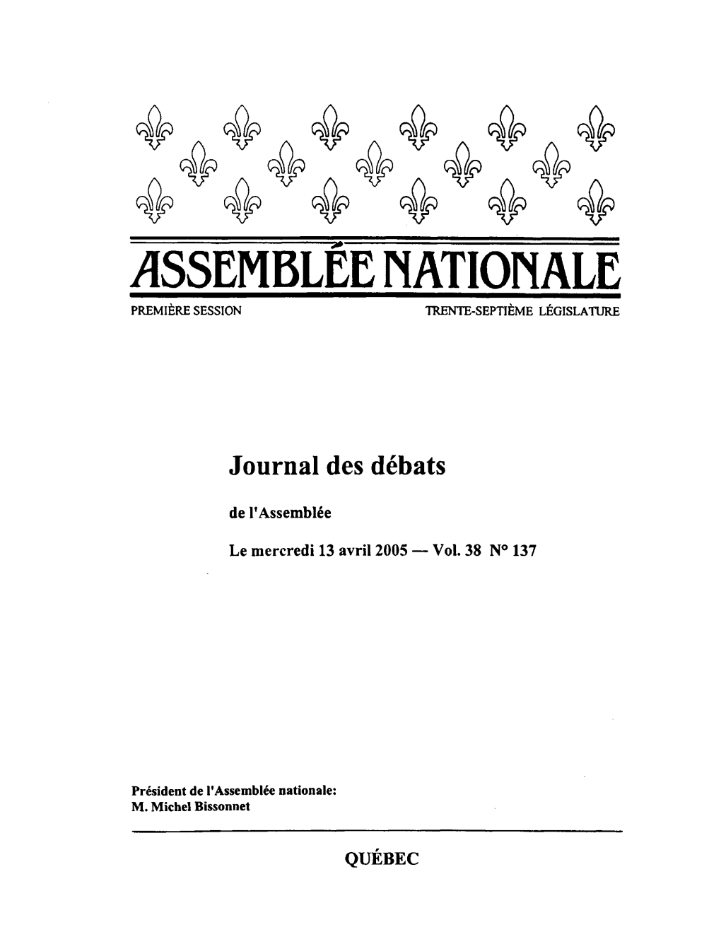 Assemblée Nationale Du Québec