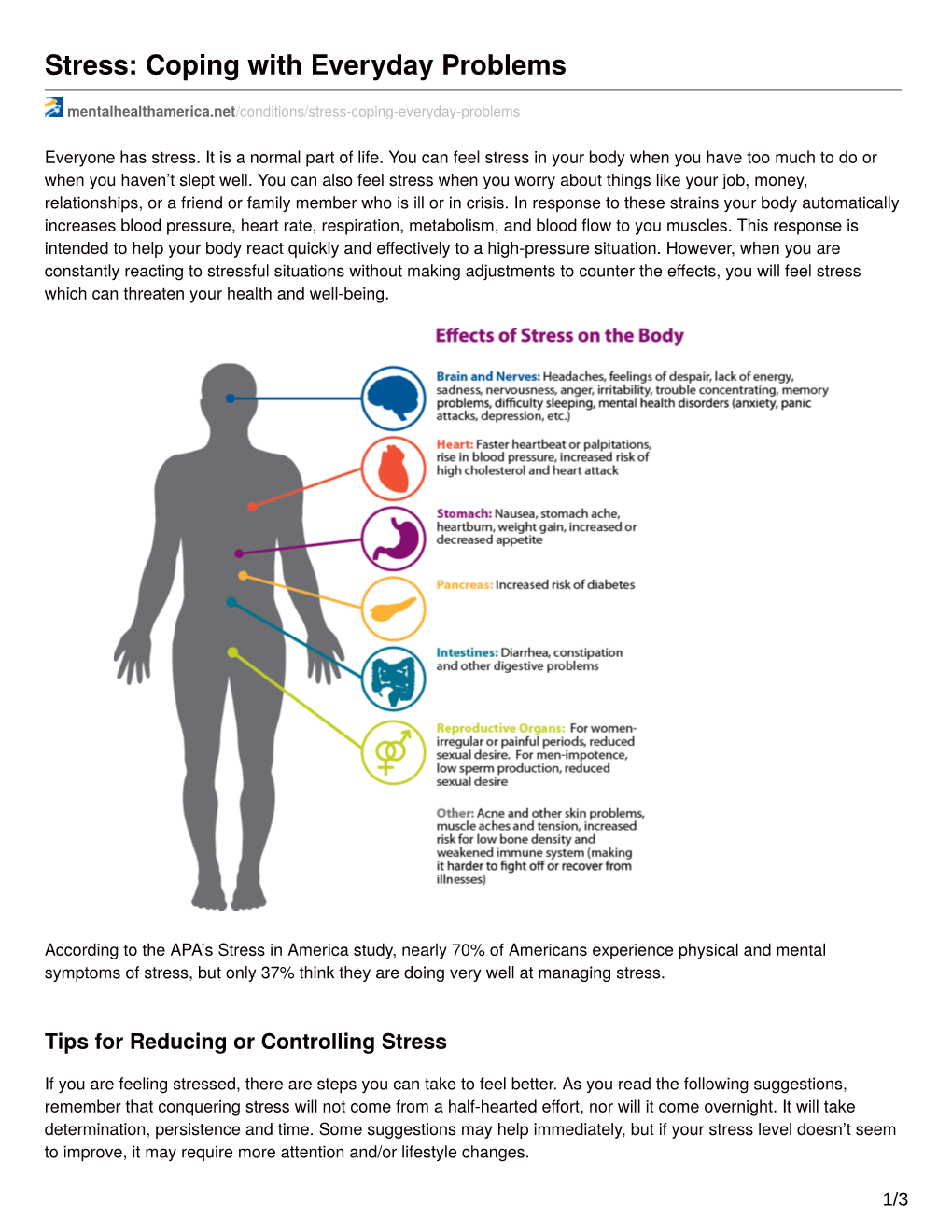 Stress: Coping with Everyday Problems