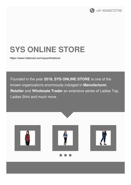 Sys Online Store