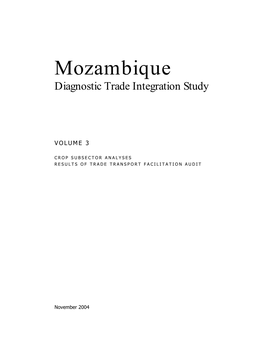 Mozambique Diagnostic Trade Integration Study