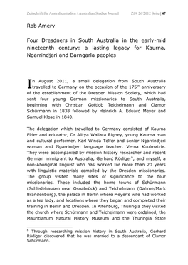 A Lasting Legacy for Kaurna, Ngarrindjeri and Barngarla Peoples