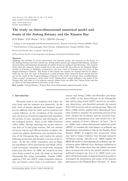 The Study on Three-Dimensional Numerical Model and Fronts of the Jiulong Estuary and the Xiamen Bay