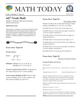 6Thth Grade Math