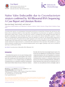 Native Valve Endocarditis Due to Corynebacterium Striatum