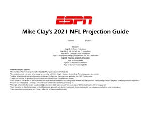 Mike Clay's 2021 NFL Projection Guide